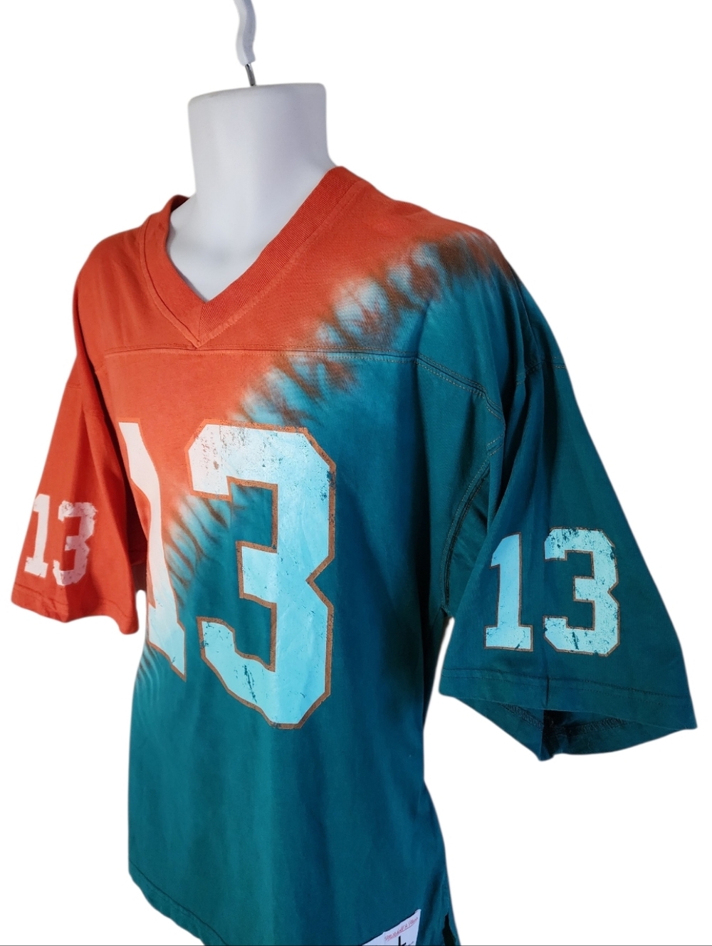Mitchell & Ness Dan Marino Miami Dolphins Throwback Jersey Tee – Men's Large - Picture 3 of 12